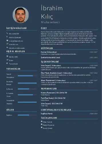 Muhasebeci Cv Örnekleri cv indir